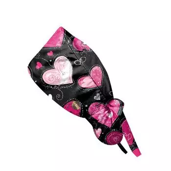 Модная кепка с принтом ко Дню святого Валентина, повседневная женская кепка с хвостиком, кепка Wash, кепка Baotou One Size чёрный