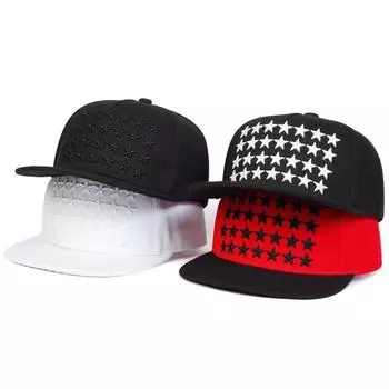 Модная кепка Snapback с вышивкой в виде пентаграммы унисекс с плоским верхом солнцезащитная бейсболка уличная рэперская хип-хоп кепка фитнес-шапки подарок чёрный