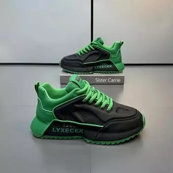 Модная классическая мужская обувь 2024 года, новая модная повседневная обувь, увеличивающая рост, кроссовки для утреннего бега в студенческом стиле 39 красный