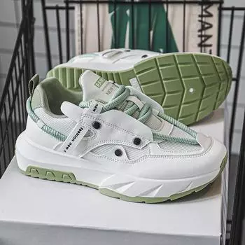 Модная классическая мужская обувь класса люкс, модный тренд, спортивная обувь в гонконгском стиле, толстая подошва, увеличивающая рост, универсальная повседневная обувь 39