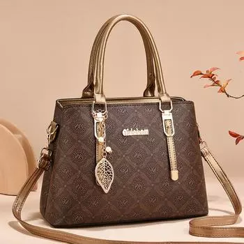 Модная классическая женская сумка с ретро-принтом, простая женская сумка через плечо, женская сумка и кошелек, повседневная сумка-тоут