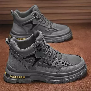 Модная классика, новые мужские туфли, весна и осень, высокие износостойкие кроссовки для бега на открытом воздухе, модные трендовые повседневные туфли, кроссовки 39 серый