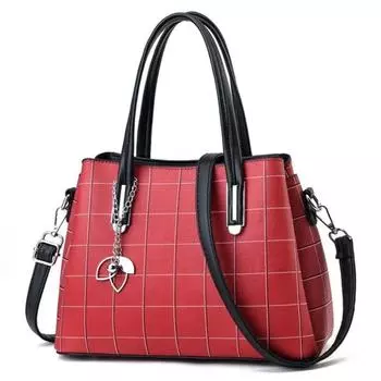 Модная клетчатая женская сумка большой емкости женская повседневная сумка через плечо офисная женская сумка-тоут