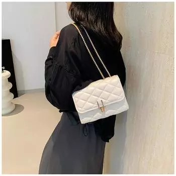 Модная клетчатая женская сумка через плечо для подарка с цепочным ремешком, повседневные сумки через плечо с клапаном и замком, женские сумки для повседневного использования 20x14x8cm