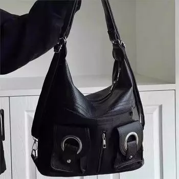 Модная корейская версия, простая, стильная, с карманом на молнии, сумка Pitot из искусственной кожи, сумка для путешествий, женская сумка через плечо