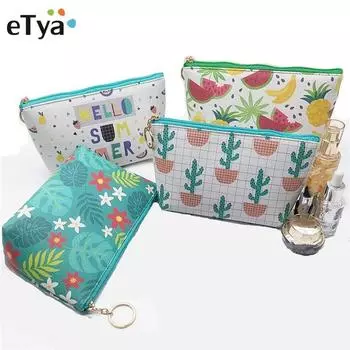 Модная косметичка большой емкости с водонепроницаемым принтом, шикарная косметичка в виде черепахового листа, индивидуальный стиль для путешествий