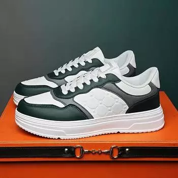Модная кожаная повседневная обувь для мужчин, роскошные брендовые мужские кроссовки, трендовая низкая спортивная мужская обувь, мужская дизайнерская обувь для отдыха для мужчин 39