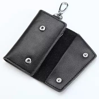 Модная кожаная сумка для ключей YSB01 чёрный