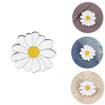 Модная красивая цветочная брошь, украшение для шарфа белый