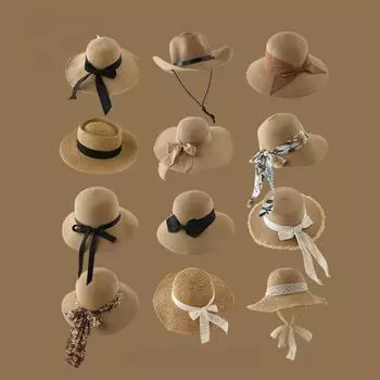 Модная красная летняя шляпа Ins Net с большими полями для защиты от солнца, пляжная шляпа от солнца, корейская версия The Obvious Face, маленькая соломенная французская шляпа для женщин