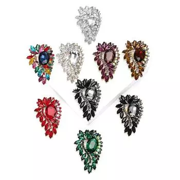 Модная креативная брошь из сплава со стразами, стеклянная брошь высокого класса, изысканная женская брошь для платья, корсажа, ювелирные изделия