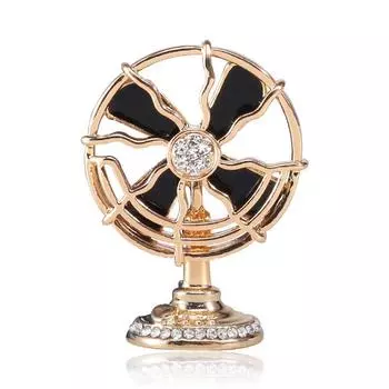 Модная креативная брошь-веер из сплава с капельным электроприводом, булавка для парного корсажа, аксессуары для костюма, универсальная булавка для воротника красный