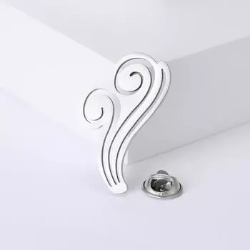 Модная креативная гладкая брошь из нержавеющей стали в виде облака, темпераментная милая брошь из сплава для одежды