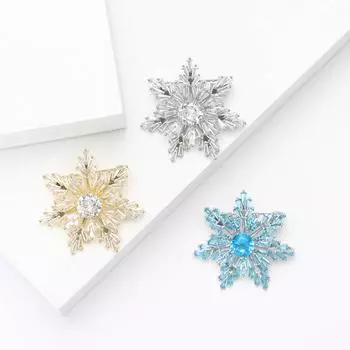 Модная креативная микро-инкрустированная медная циркониевая брошь в виде снежинки, женская одежда высокого класса, бижутерия для корсажа