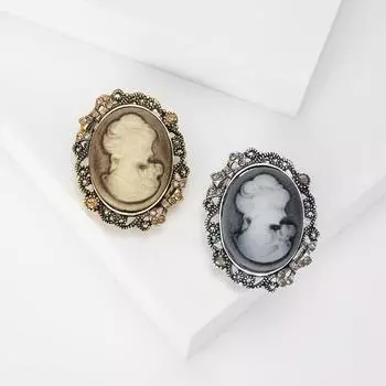 Модная креативная ретро-брошь в виде головы королевы, брошь из сплава с бриллиантами в виде головы королевы для бутика