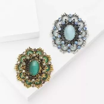 Модная креативная винтажная барочная опаловая брошь изысканная женская шаль брошь украшение булавка