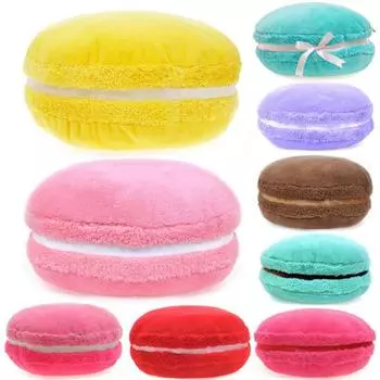 Модная круглая подушка для девочек, милая красочная круглая подушка с миндальным печеньем, домашний декор, рождественский подарок