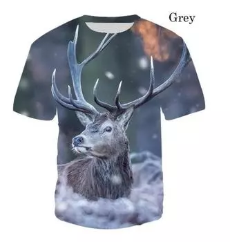Модная крутая охотничья камуфляжная цветная футболка для мужчин с 3D-принтом в виде животных, топы больших размеров S