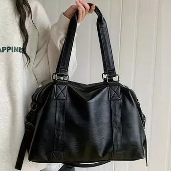 Модная крутая ручная дорожная сумка женская сумка для отдыха большая вместительная сумка-мессенджер багажная сумка нейтральный цвет чёрный