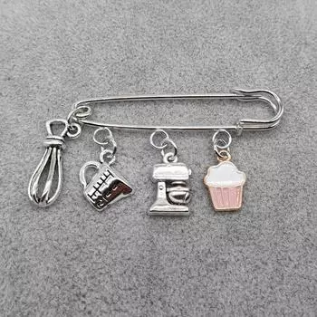 Модная кухонная брошь, рецепт, кулон для выпечки торта, подвеска от шеф-повара, хлебопечка, брошь, булавка для приготовления торта, ювелирные изделия, подарки розовый
