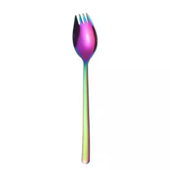 Модная кухонная ложка Roamtic, лапша, 1 вилка для фруктов, многофункциональная вилка для салата, 2 инструмента для ресторана серебряный