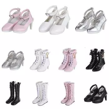 Модная кукольная обувь, высокие сапоги, кукольные туфли ручной работы, туфли на каблуках, аксессуары для кукол, обувь для кукол 1/3 BJD 01