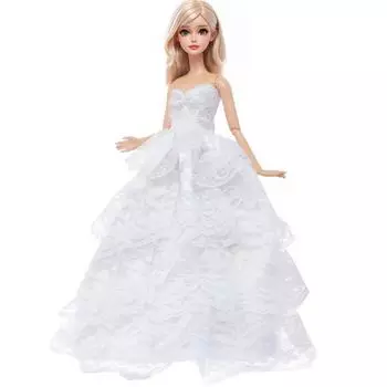 Модная кукольная одежда для куклы Барби 11,5 Девочка Кукла Белое свадебное платье невесты Детские игрушки Аксессуары Подарок