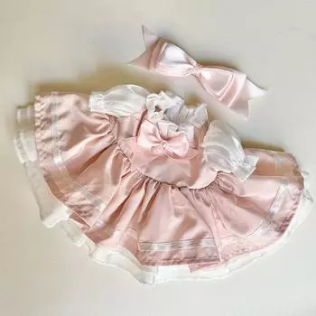 Модная кукольная одежда, изысканный розовый комплект платьев, мини-милые сменные куклы, аксессуары для украшений для куклы Лабубу 38 см