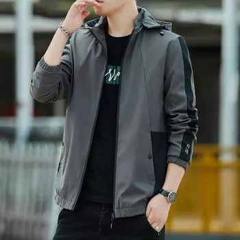 Модная куртка мужское пальто весна и осень новый корейский стиль повседневная молодежная модная мужская одежда M