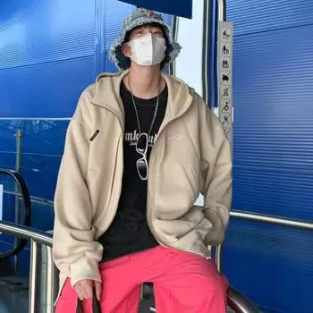 Модная куртка с длинным рукавом на весну и осень - стиль Гонконга M чёрный