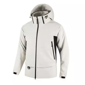 Модная куртка со съемной шапкой, мужская весенняя новая ветрозащитная водонепроницаемая спортивная куртка с капюшоном S