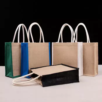 Модная льняная сумка-тоут, сумки для ланча, сумка для хранения продуктов, функциональная портативная сумка для путешествий, пикника, покупок на открытом воздухе, органайзер для хранения белый