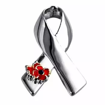 Модная лента с маком, брошь на булавке, значок рака, нагрудник, вечернее ювелирное украшение золотой