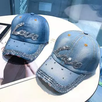 Модная летняя бейсболка для женщин, кепки Snapback, дизайнерские кепки, солнцезащитные кепки для женщин, козырьки для улицы Kpop со стразами и буквами