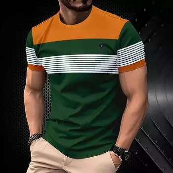 Модная летняя футболка с принтом Animal Street 3D для мужчин, футболка с круглым вырезом и коротким рукавом, футболка большого размера, трендовый топ, горячая S