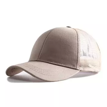 Модная летняя кепка дальнобойщика с сетчатым камуфляжным узором Snapback Cap Chapeau Femme Модные бейсболки с небрежным пучком для волос и хвостиком для женщин Adjustable белый