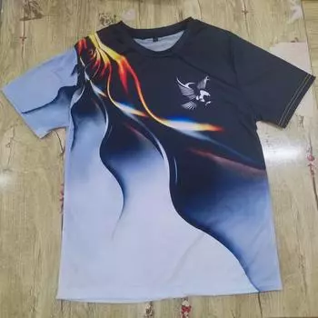 Модная летняя мужская футболка с 3D принтом орла, мужская футболка, дышащая уличная футболка с принтом, мужской размер 6XL XS