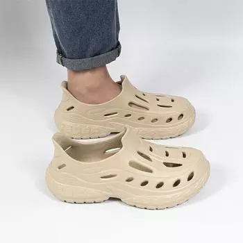 Модная летняя мужская обувь, сандалии, мужские уличные удобные нескользящие рваные сандалии, новые полые дышащие сабо, модные пляжные тапочки 40-41