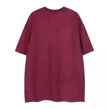 Модная летняя новая модная повседневная свободная облегающая мужская и женская футболка с короткими рукавами и принтом кота из мультфильма S красный