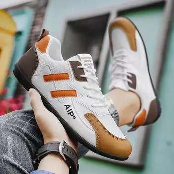 Модная летняя обувь для мужчин, кроссовки для отдыха на открытом воздухе, повседневная обувь для вождения, мужская модная дышащая спортивная обувь, легкая теннисная обувь, мужские кроссовки 39 серый