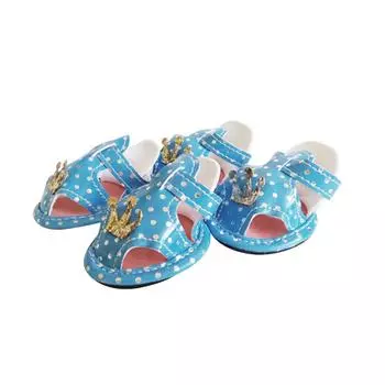 Модная летняя обувь для собак, дышащая сетчатая обувь, сандалии для собак, предотвращающие S синий