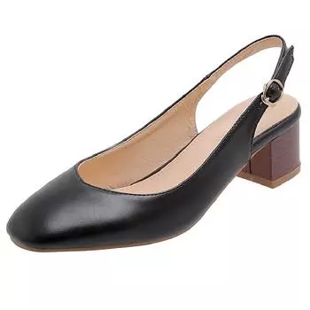 Модная летняя обувь для женщин, сандалии 2024 года, большой размер 52 50, элегантные ремешки сзади, низкие каблуки, повседневные туфли телесного цвета для офиса, женские туфли-лодочки 34 абрикосовый