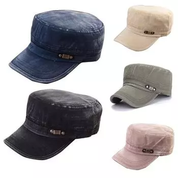 Модная летняя регулируемая классическая армейская простая винтажная шапка кадетской кепки синий