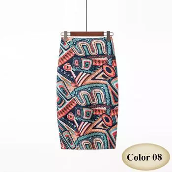 Модная летняя стильная юбка-карандаш женская с высокой талией зеленые юбки винтажная юбка миди с цветочным принтом L