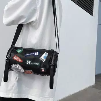 Модная летняя сумка-через плечо цилиндрической формы 2024 года: Простой, универсальный стиль для мужчин и женщин