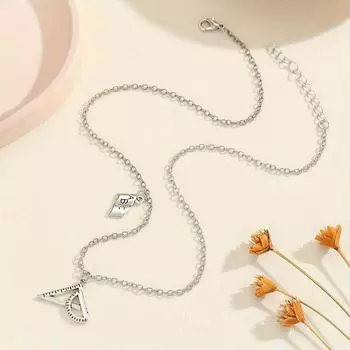 Модная личность винтажная линейка книга кулон ожерелье простая креативная ключичная цепочка для подарка на выпускной сезон