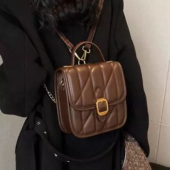 Модная маленькая ароматная ветровая сумка в стиле ретро для женщин, новинка 2023 года, осень/зима, простая маленькая квадратная сумка на липучке, чувственная сумка на плечо