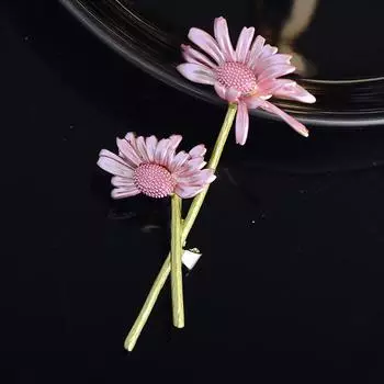 Модная маленькая брошь-маргаритка, эмаль, элегантная, темпераментная булавка, милый японский цветок, масляная капля, брошь, аксессуары розовый