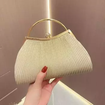 Модная маленькая квадратная сумка с цепочкой-бантом, инкрустированная бриллиантами, сумка-трансфер со стразами золотой