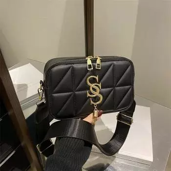 Модная маленькая квадратная сумка, универсальная сумка на плечо, иностранный стиль, текстура, женская сумка из искусственной кожи, иностранная газовая сумка с фурнитурой, сумка-мессенджер коричневый